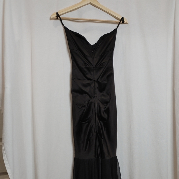 Cache‎ Vintage Strapless Mermaid Dress Stretch Fitted Crystal Embellishments 2 - Picture 8 of 16